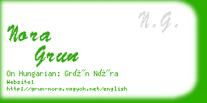nora grun business card